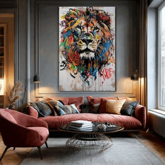 Immagine GRAFFITI LION | Tela italiana