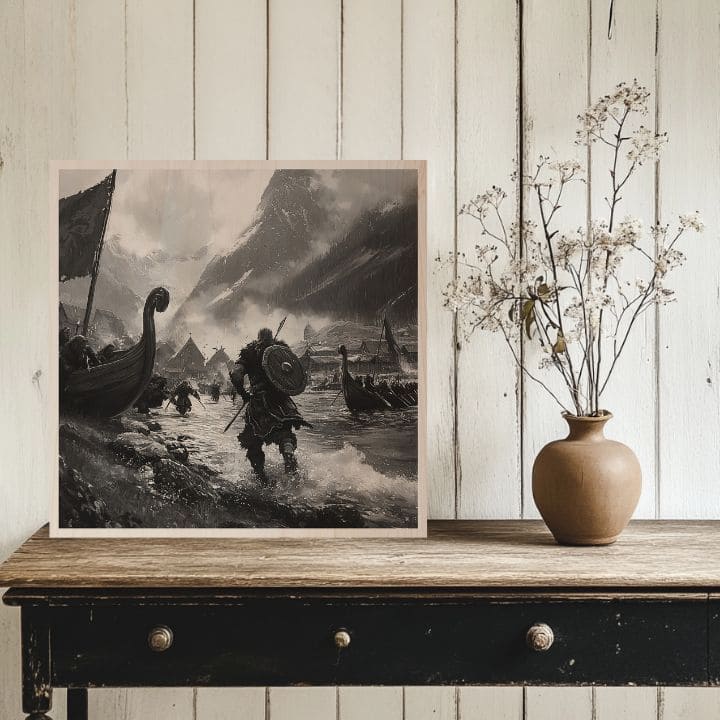 L'immagine su legno - L'arrivo dei vichinghi