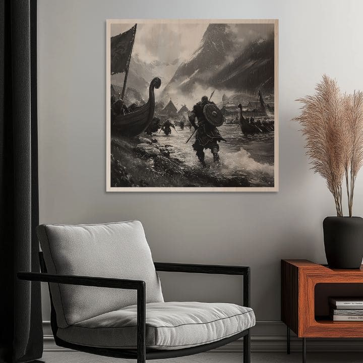 L'immagine su legno - L'arrivo dei vichinghi