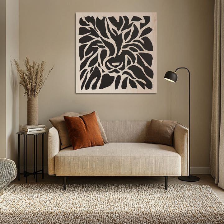 Pittura su legno Aslan - Re delle Foreste del Nord