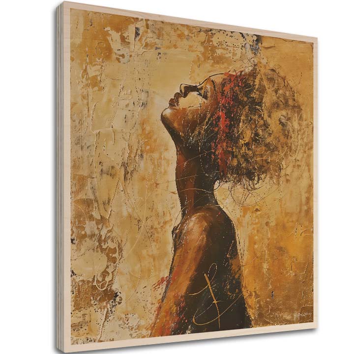 Immagine su legno - Sole delle montagne del nord