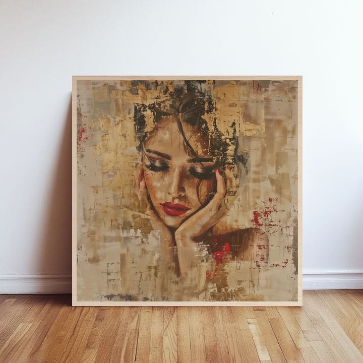 Pittura su tavola - La Musa delle Leggende del Nord