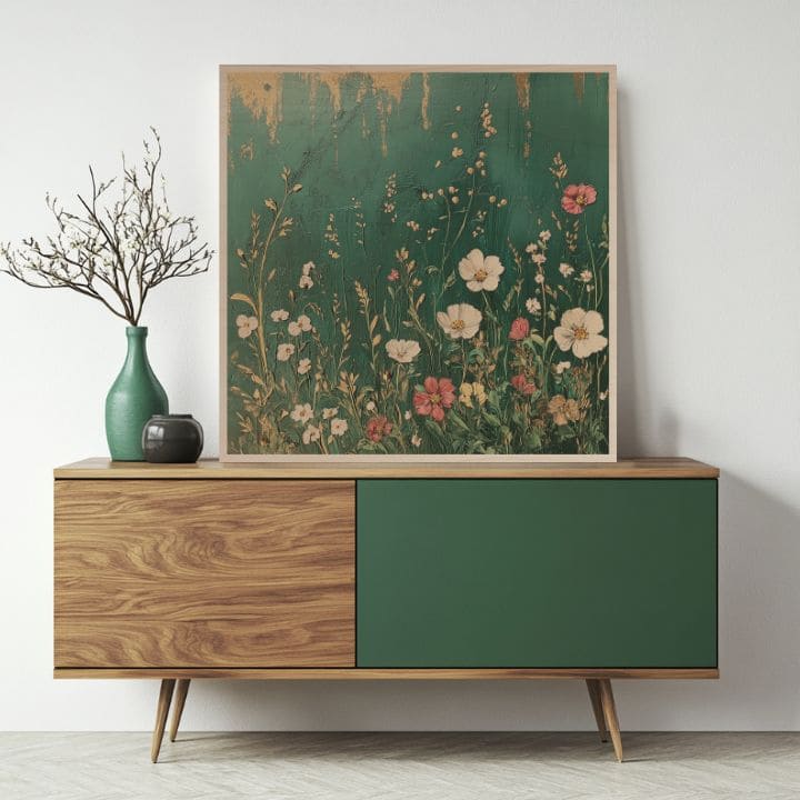 L'immagine su legno - Fiori di prato del nord