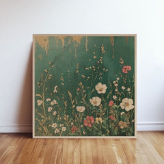 L'immagine su legno - Fiori di prato del nord