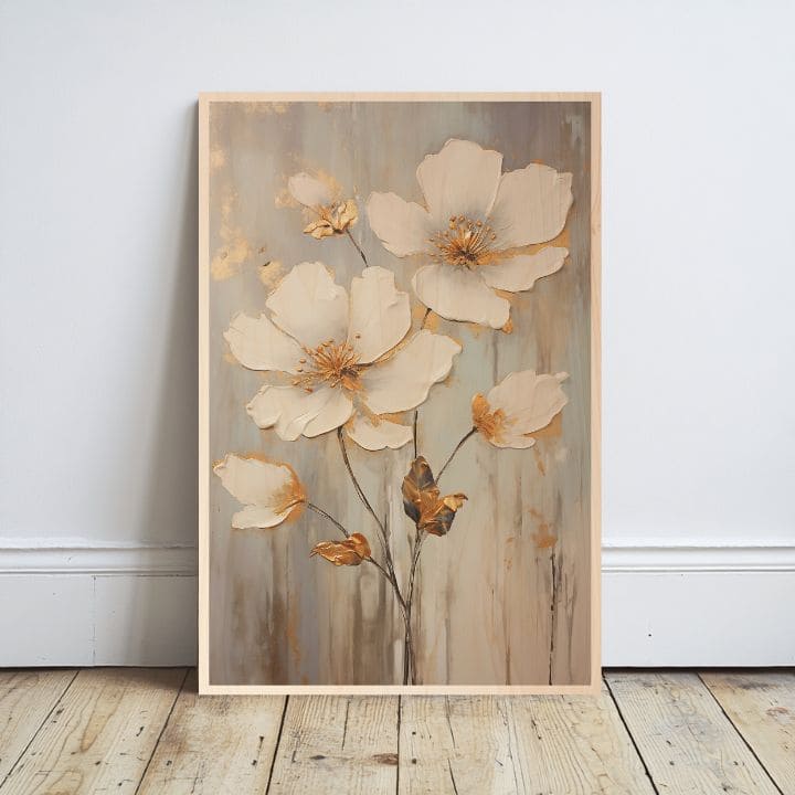 Pittura su legno - Fiori di prato scandinavi