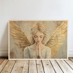 Immagine su legno - Messaggero dorato del paradiso