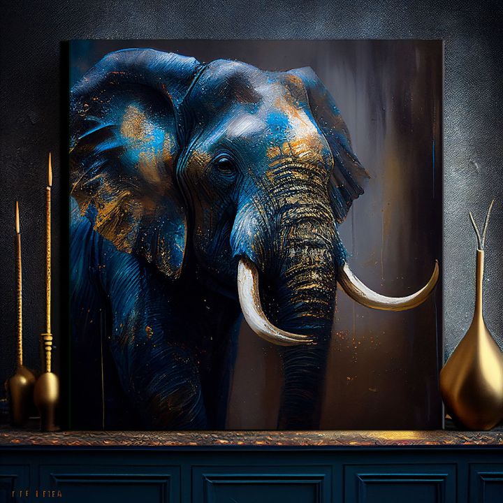 Pittura decorativa su tela - PREMIUM ART - Graceful Giant of Savannah
