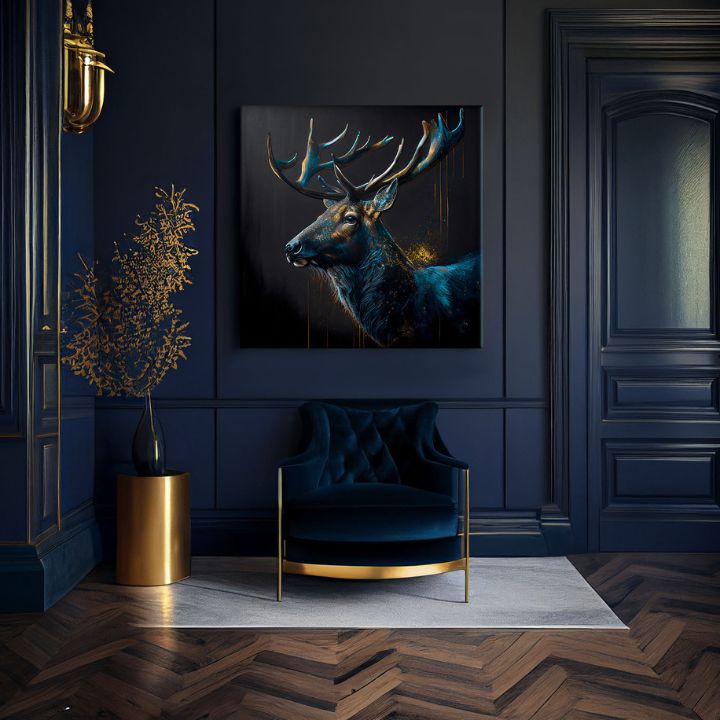 Pittura decorativa su tela - PREMIUM ART - Peaceful Forest Guardian