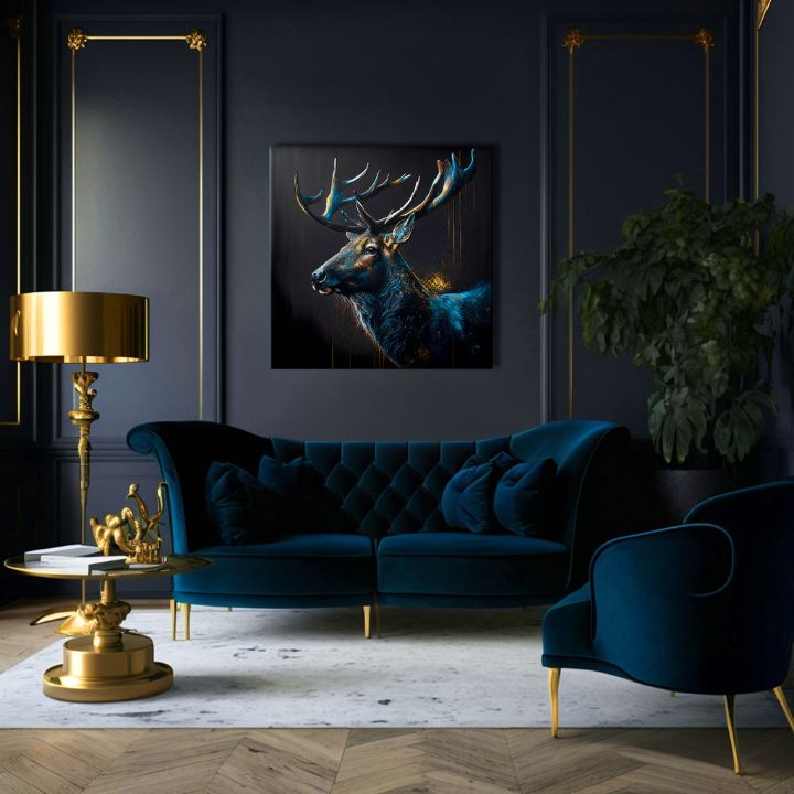 Pittura decorativa su tela - PREMIUM ART - Peaceful Forest Guardian