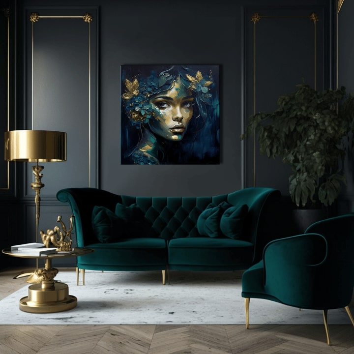 Dipinti moderni su tela - Feminine Grace in Motion