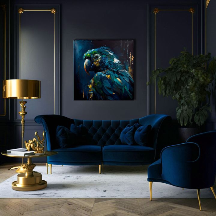 Quadro decorativo su tela - PREMIUM ART - RAINBOW FEATHERS IN FLIGHT Sconto 30% 80X80 cm