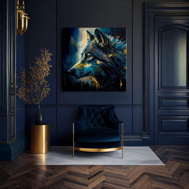 Pittura decorativa su tela - PREMIUM ART - Wilderness in Wolf Eyes