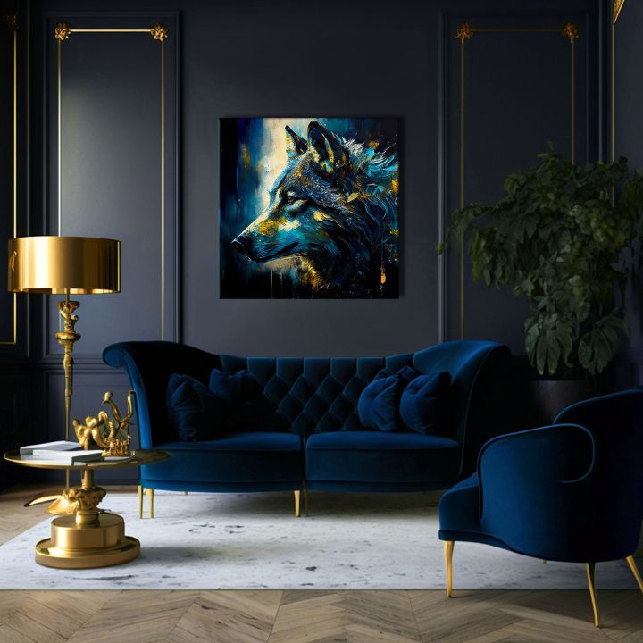 Pittura decorativa su tela - PREMIUM ART - Wilderness in Wolf Eyes