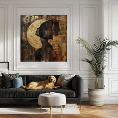 Immagine elegante di una donna Riflesso di luna