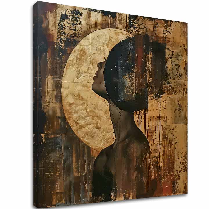 Immagine elegante di una donna Riflesso di luna