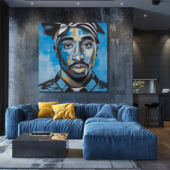 Tupac Shakur - Rapper in Heaven Painting | Dipinto acrilico originale al 100%