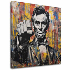 Abraham Lincoln - Il potere della pittura storica | Dipinto acrilico originale al 100%