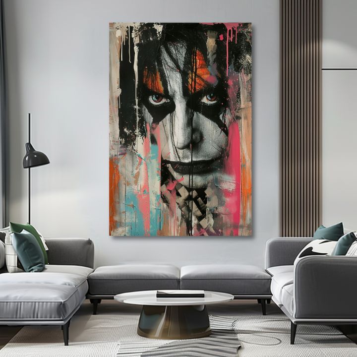 Immagine KISS - Caos sul palcoscenico | 100% originale dipinto ad acrilico