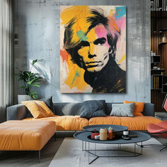 Dipinto di Andy Warhol - I colori della rivoluzione pop | Dipinto acrilico originale al 100%