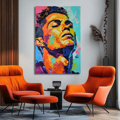 Dipinto di Cristiano Ronaldo - L'energia di un vincitore | Dipinto acrilico originale al 100%