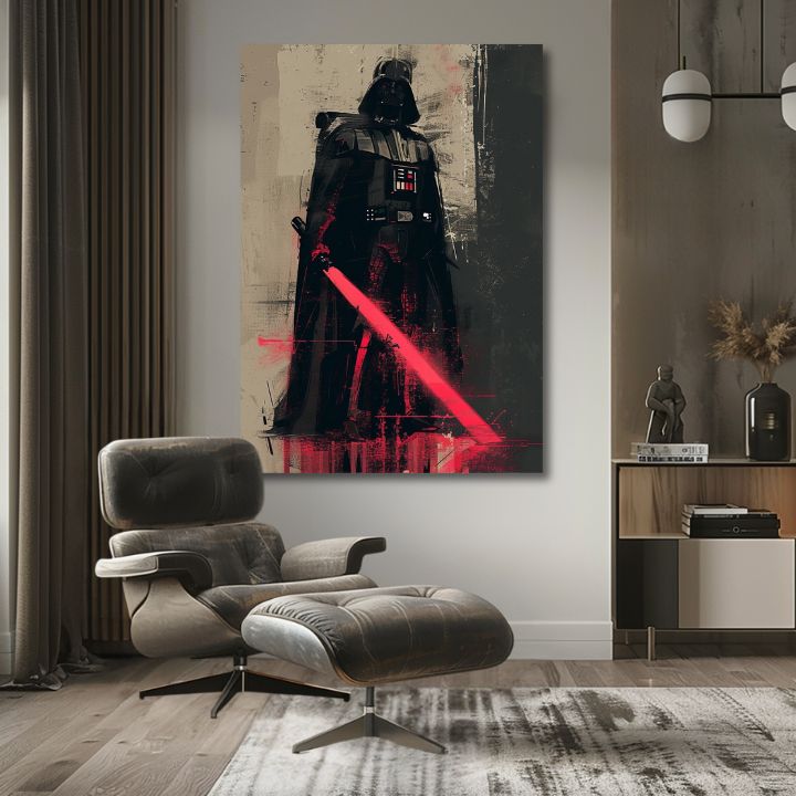 Darth Vader - Dark Force dipinto su tela | dipinto acrilico originale al 100%
