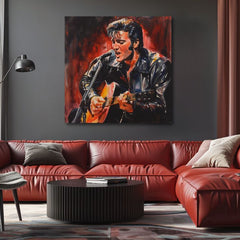 Elvis Presley - Icona sul palco | Dipinto acrilico originale al 100%