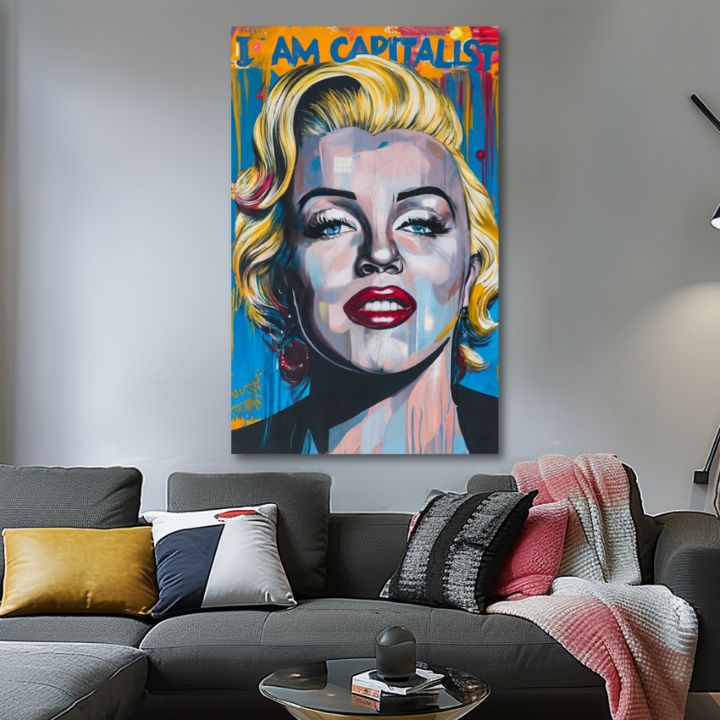 Dipinto di Marilyn Monroe - Fascino capitalista | Dipinto acrilico originale al 100%