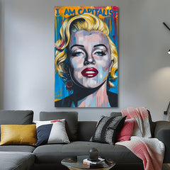 Dipinto di Marilyn Monroe - Fascino capitalista | Dipinto acrilico originale al 100%