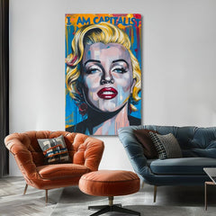 Dipinto di Marilyn Monroe - Fascino capitalista | Dipinto acrilico originale al 100%