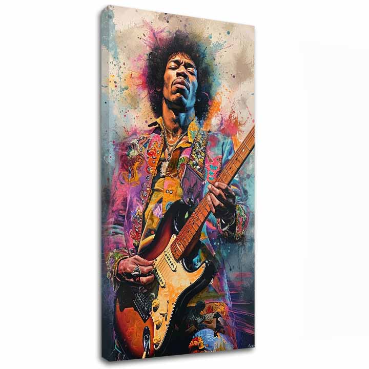 Dipinto di Jimi Hendrix - Toni infuocati | Dipinto acrilico originale al 100%