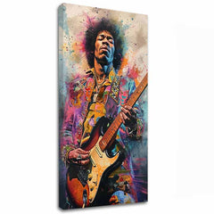 Dipinto di Jimi Hendrix - Toni infuocati | Dipinto acrilico originale al 100%