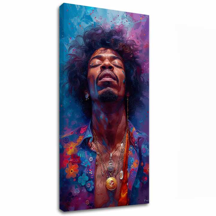 Immagine JIMI HENDRIX - Esplosione di armonia | 100% originale dipinto ad acrilico