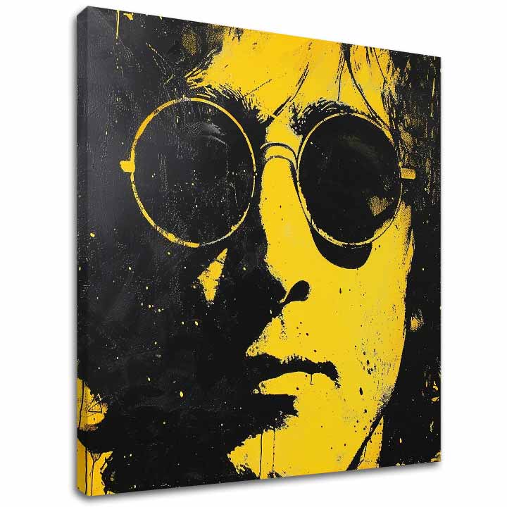 Immagine JOHN LENNON - Riflesso giallo della realtà | 100% originale dipinto ad acrilico