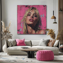 Dipinto Bellezza Bionda - Barbie Rosa | Dipinto acrilico originale al 100%