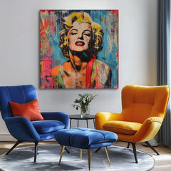 Marilyn Monroe - Ribelle a colori | Dipinto acrilico originale al 100%