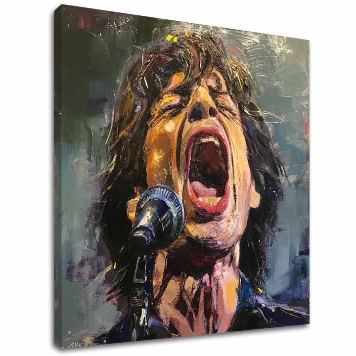 Dipinto Mick Jagger - Leggenda sul palco | Dipinto acrilico originale al 100%