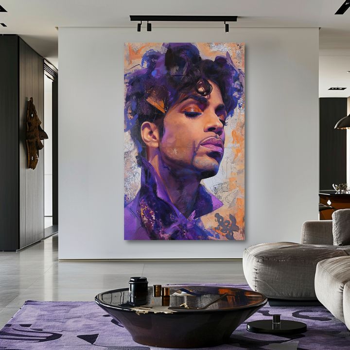 Immagine PRINCE - Viola elegán | 100% originale dipinto ad acrilico