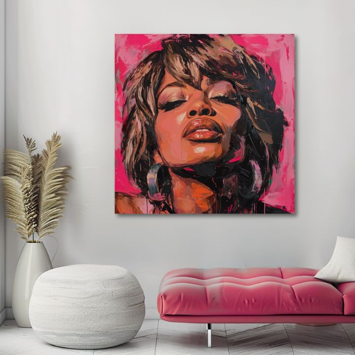 Tina Turner - Regina della pittura rupestre | Dipinto acrilico originale al 100%