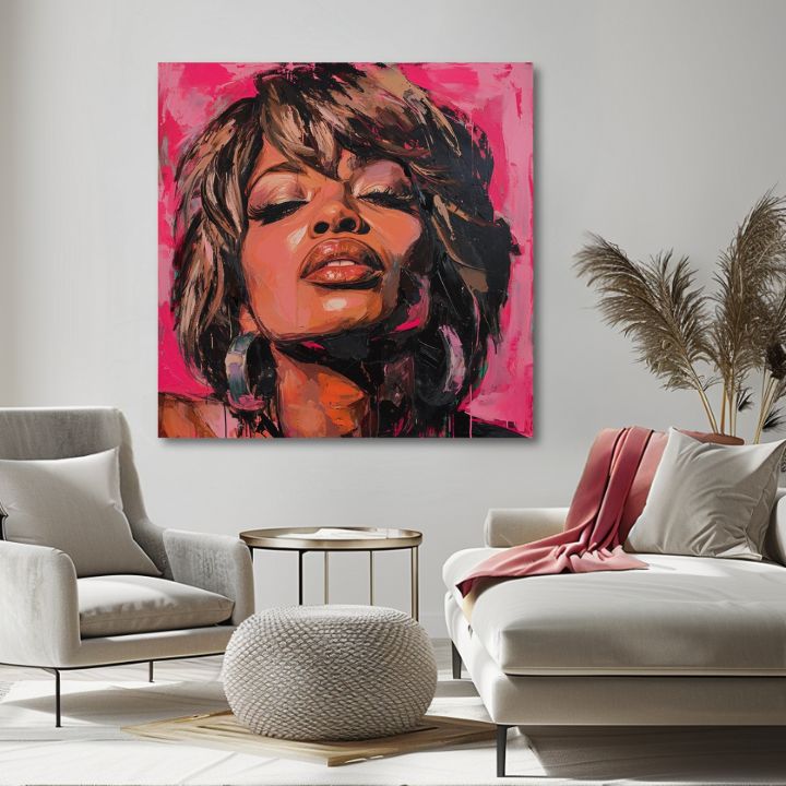 Tina Turner - Regina della pittura rupestre | Dipinto acrilico originale al 100%