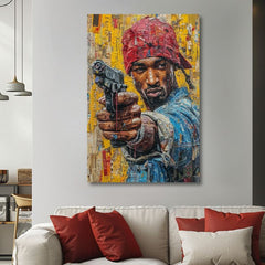 Tupac Shakur - Rap Gangster Painting | Dipinto acrilico originale al 100%