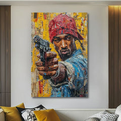 Tupac Shakur - Rap Gangster Painting | Dipinto acrilico originale al 100%