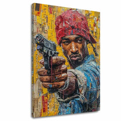 Tupac Shakur - Rap Gangster Painting | Dipinto acrilico originale al 100%