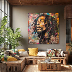 Dipinto Bob Marley - Artista reggae | Dipinto acrilico originale al 100%