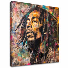 Dipinto Bob Marley - Artista reggae | Dipinto acrilico originale al 100%