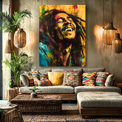 Dipinto Bob Marley - Stella giamaicana | Dipinto acrilico originale al 100%