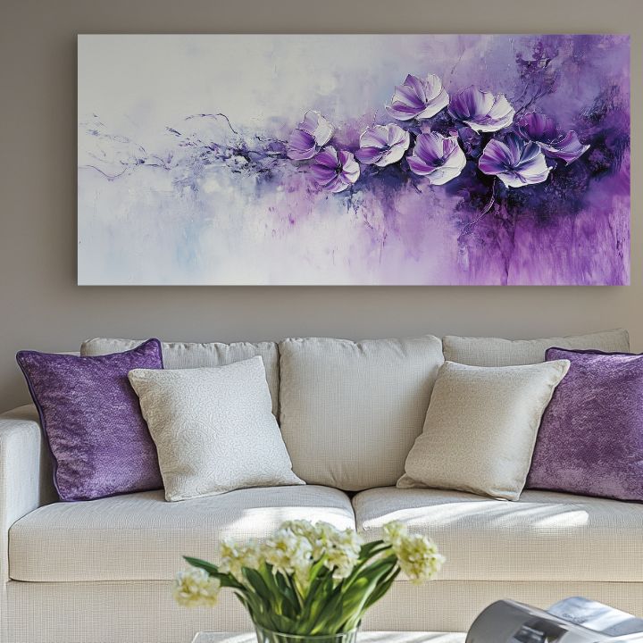 Dipinto di poesia viola | Dipinto acrilico originale al 100%