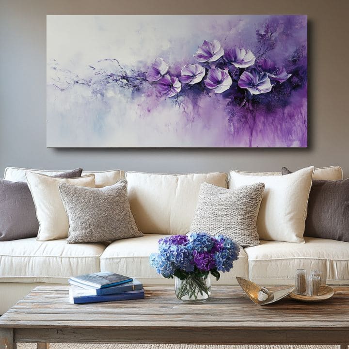 Immagine poesia viola | 100% originale dipinto ad acrilico