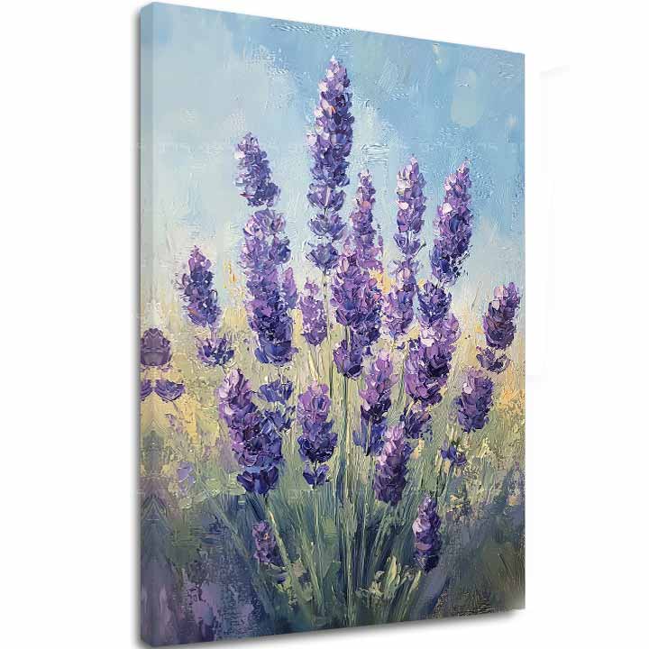 Dipinto Sussurro di Lavanda | Campi pieni di profumi | Dettagli acrilici
