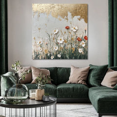 Pittura tocco d'oro della natura | 100% originale dipinto ad acrilico