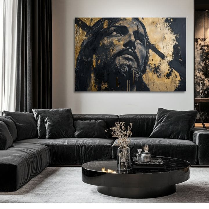 Maestà divina | Dipinto con acrilico e foglia d'oro